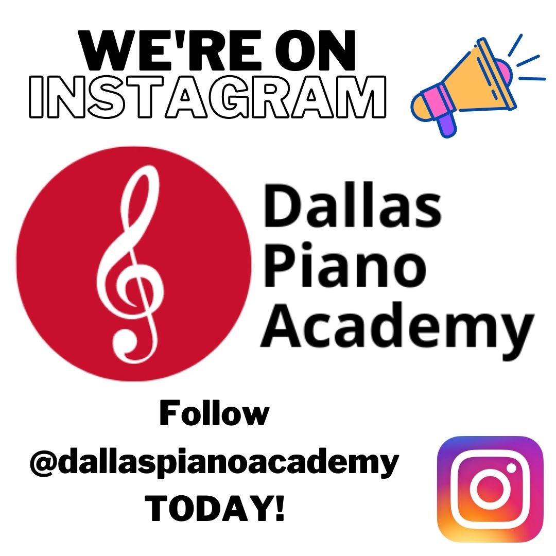 Instagram announcement by Dallas Piano Academy